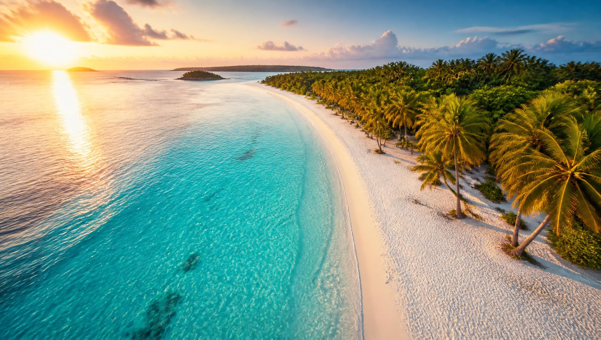 Spiaggia tropicale vista dall'alto